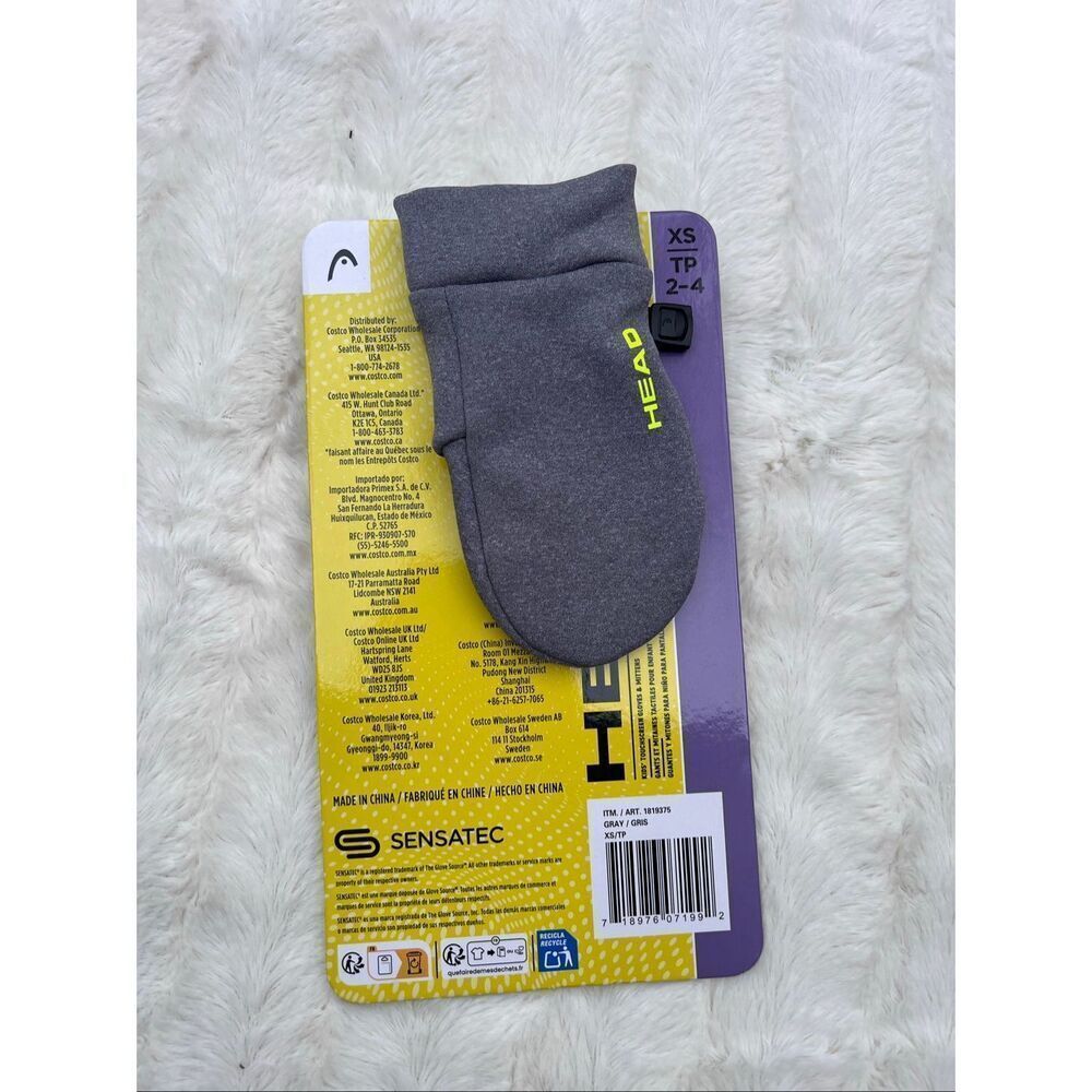 Head Kids' Touchscreen Mittens in gray XS 2-4